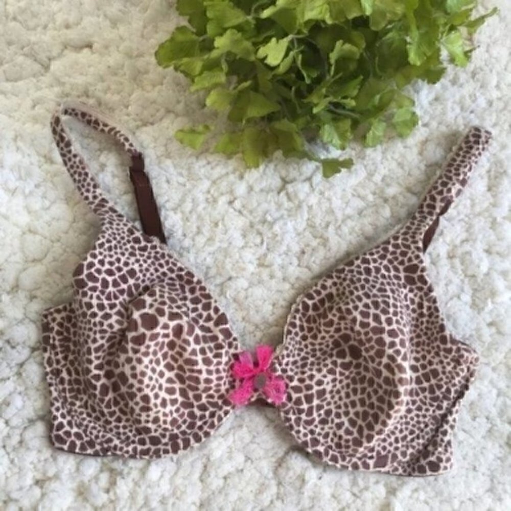 Vs: “Unlined Perfect” Giraffe Print Bra Sz 32c